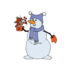 Funny snowmen, handmade