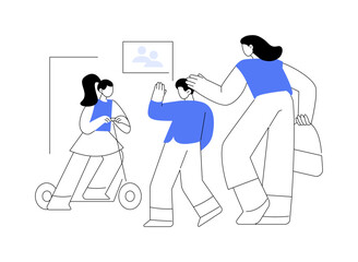 Social development abstract concept vector illustration.