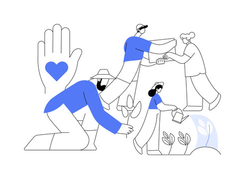 Social Participation Abstract Concept Vector Illustration.