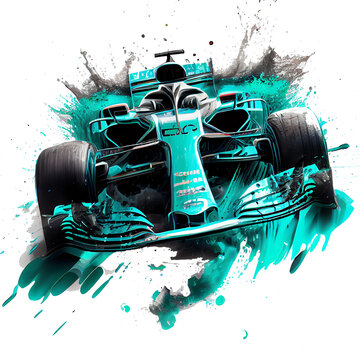 AMG Petronas Formula 1 Car printable PNG file