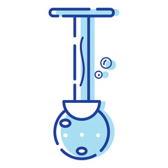 Isolated blue toilet cleaner cleanliness icon Vector