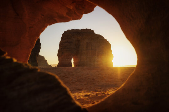 Elephant Rock in Al-Ula Saudi Arabia in January 2022
