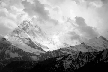 Tableaux ronds sur aluminium brossé K2 Annapurna Circuit in Nepal taken in May 2022