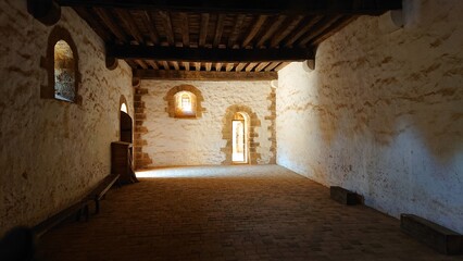 Fototapeta na wymiar Salle du château de Guédelon, Treigny, région Bourgogne-Franche-Comté, Yonne, France. 
