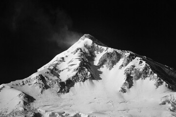 Annapurna Circuit in Black and White taken in April 2022