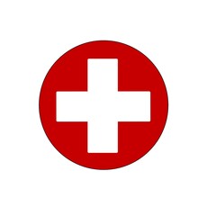 Obraz premium cross red hospital medical,health sign,symbol with white background
