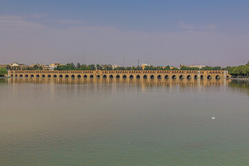 Fototapeta na wymiar Allahverdi Khan (Si-o-se-pol) bridge in Isfahan, Iran