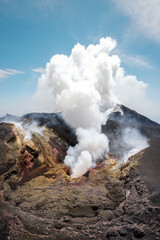 Mount Etna Smoking in Sicily, Italy taken in May 2022