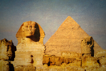 Pyramids in Cairo, Egypt taken in January 2022