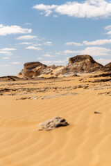 White desert in western Egypt taken in January 2022