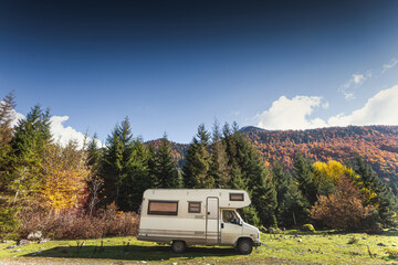 camper in the mountains