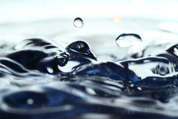Close up of drinking water splash