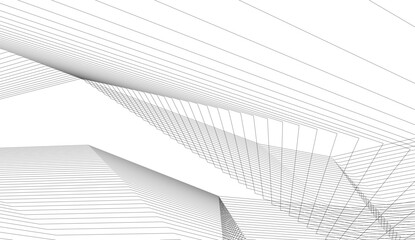 Geometric lines on white background 