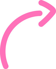 Curved arrow doodle