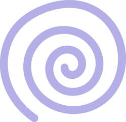 Fototapeta na wymiar Purple spiral doodle