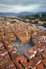 Obraz premium Aerial view of Florence Italy taken in May 2022