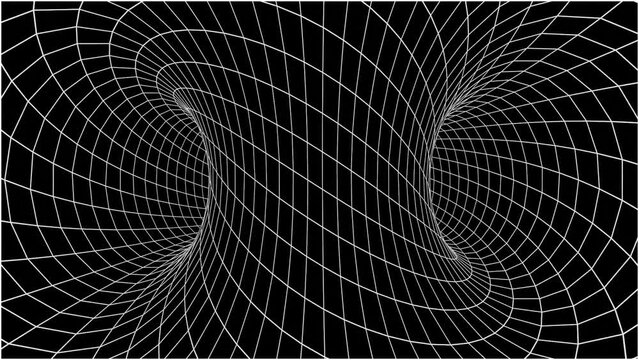 Wireframe Wormhole Animation