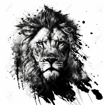 Lion Tattoo Clipart Face  Lion Tattoo Design Template PNG Image   Transparent PNG Free Download on SeekPNG