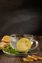 Ginger tea with Sicilian lemon and mint.