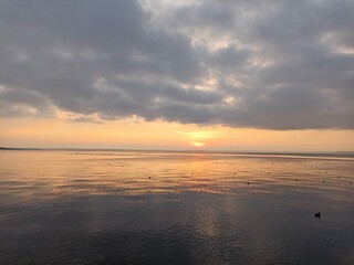 Obraz premium lazise tramonto sul lago di garda