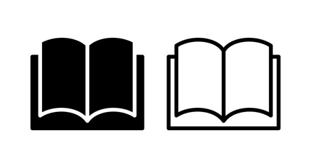 Book icon vector illustration. open book sign and symbol. ebook icon