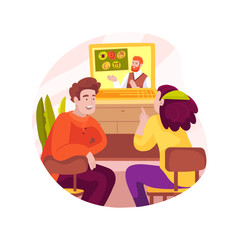 Online tutorial isolated cartoon vector illustration.