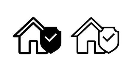Fototapeta premium home insurance icon vector illustration. home protection sign and symbol