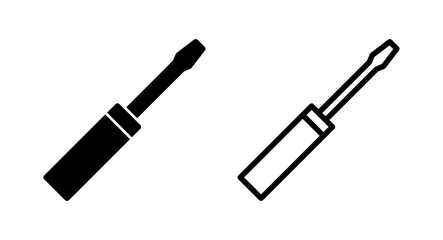 Obraz premium Screwdriver icon vector illustration. tools sign and symbol