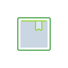 business icon with green duotone style. Corporate, currency, database, development, discover, document, e commerce. Vector illustration