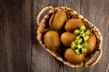 Obraz na płótnie Canvas Fresh Kiwi fruit on the table.