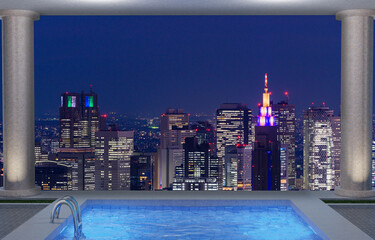 東京のプール付きホテル　Resort hotel with private pool	