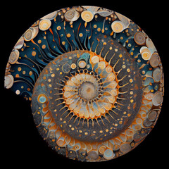 Ammonite sea shell