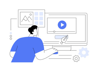 Motion graphic design abstract concept vector illustration.