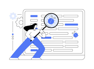 Software testing abstract concept vector illustration.
