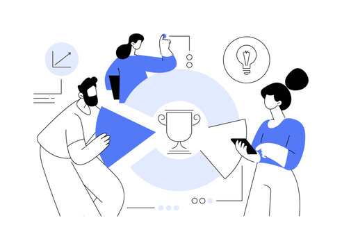 Teamwork power abstract concept vector illustration.