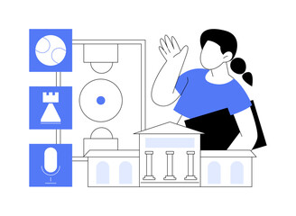 After school activities abstract concept vector illustration.