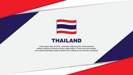 Thailand Flag Abstract Background Design Template. Thailand Independence Day Banner Cartoon Vector Illustration. Thailand