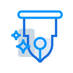 Ink pen business icon collection with black outline style. symbol, set, web, line, technology, internet, design. Vector Illustration