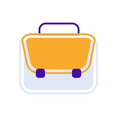 Briefcase business icon with purple orange outline style. symbol, set, web, line, technology, internet, design. Vector Illustration