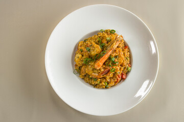 risoto de camarão