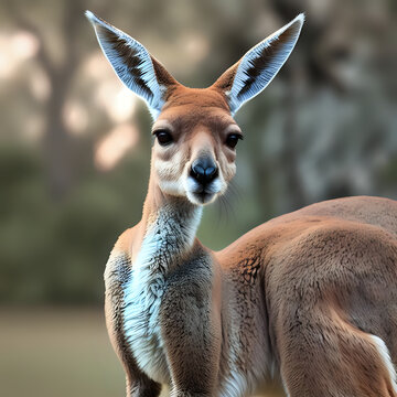kangaroo in nature. gernerative AI
