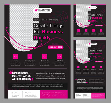 Modern Multipurpose Advertisement Templates - FLyer, Poster, Banner, Social Media Post & story - Printing, Square, and Long Size
