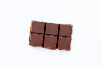 Chocolate bar isolated on white