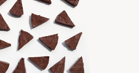 chicken blood tofu on white background