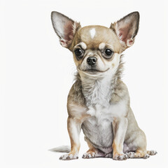 Obraz premium “Generative AI” Chihuahua digital illustration.