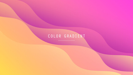 Modern Abstract Background Wave Fluid Liquid Lines Motion and Purple Orange Gradient Color