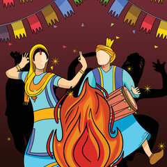 social media template for lohri festival