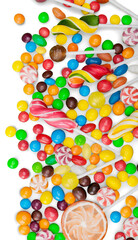 Mixed colorful fruit bonbons