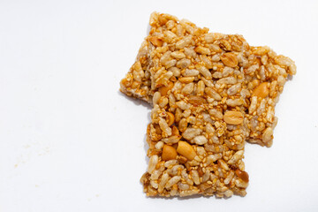 Krayasart, Thai crispy rice, peanut and sesame cereal bar