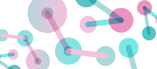 Abstract background. Round dots connected by lines. Trendy techno business template for wallpaper, banner, background or landing